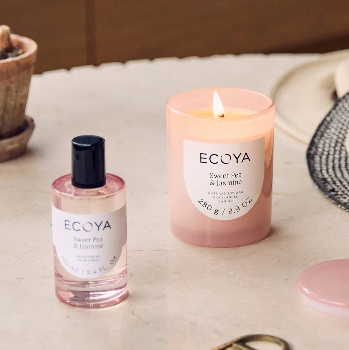 ECOYA Metro Candle Sweet Pea & Jasmine 270g, view 2