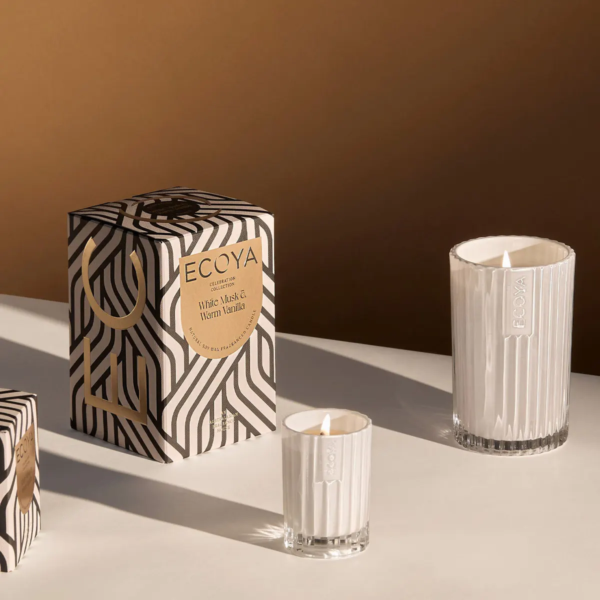 ECOYA Mini Celebration Candle 80g - White Musk & Warm Vanilla, view 3