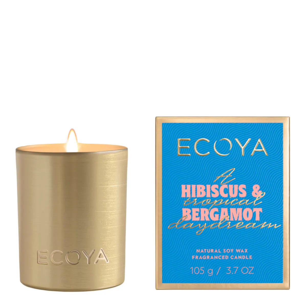 ECOYA Mini Goldie Candle 105g - Hibiscus & Bergamot