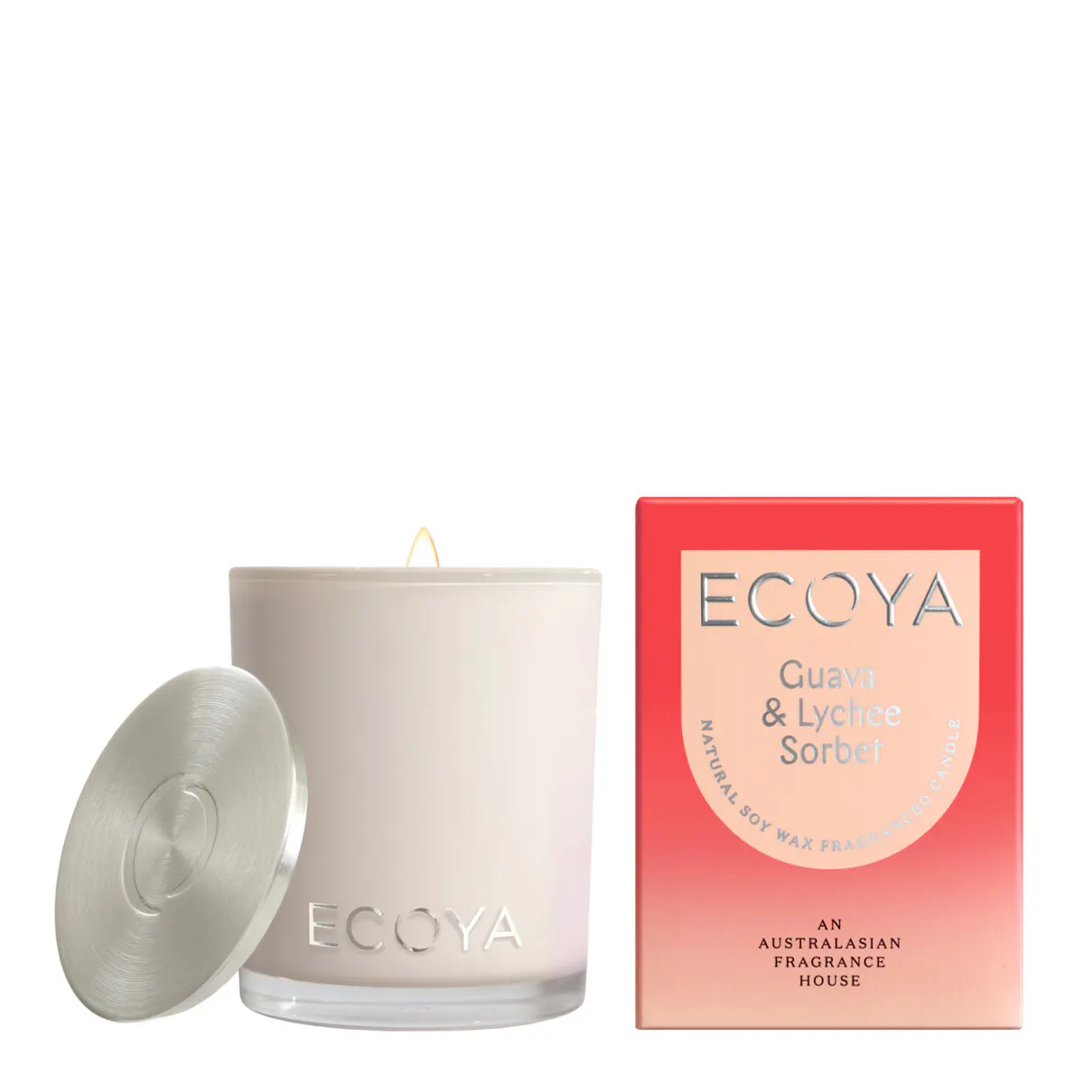 ECOYA Mini Madison Candle 80g - Guava & Lychee Sorbet