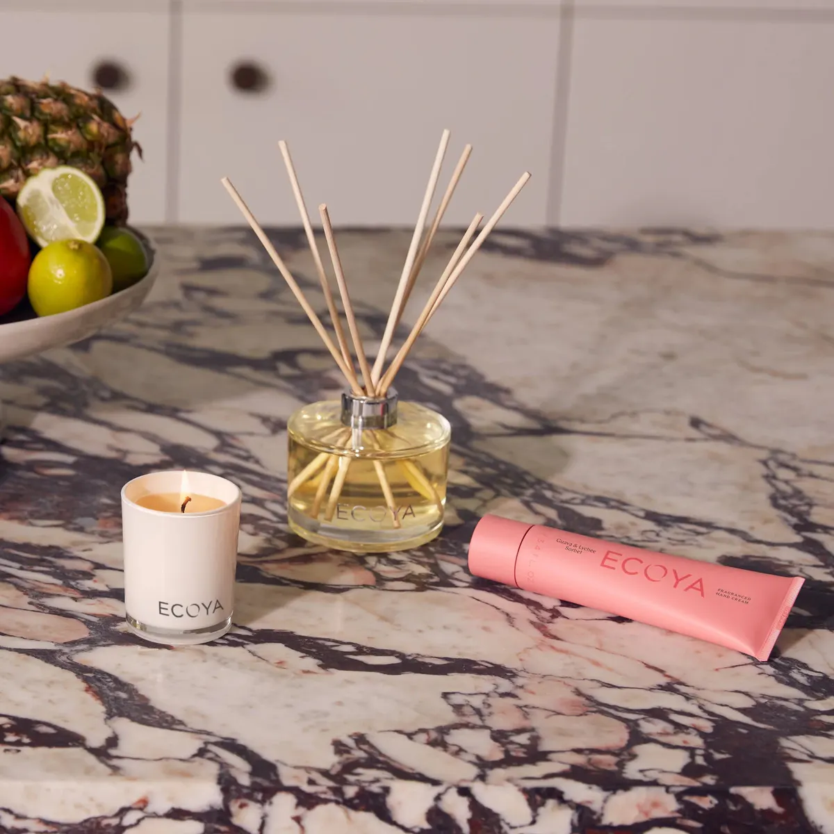 ECOYA Mini Madison Candle 80g - Guava & Lychee Sorbet, view 3