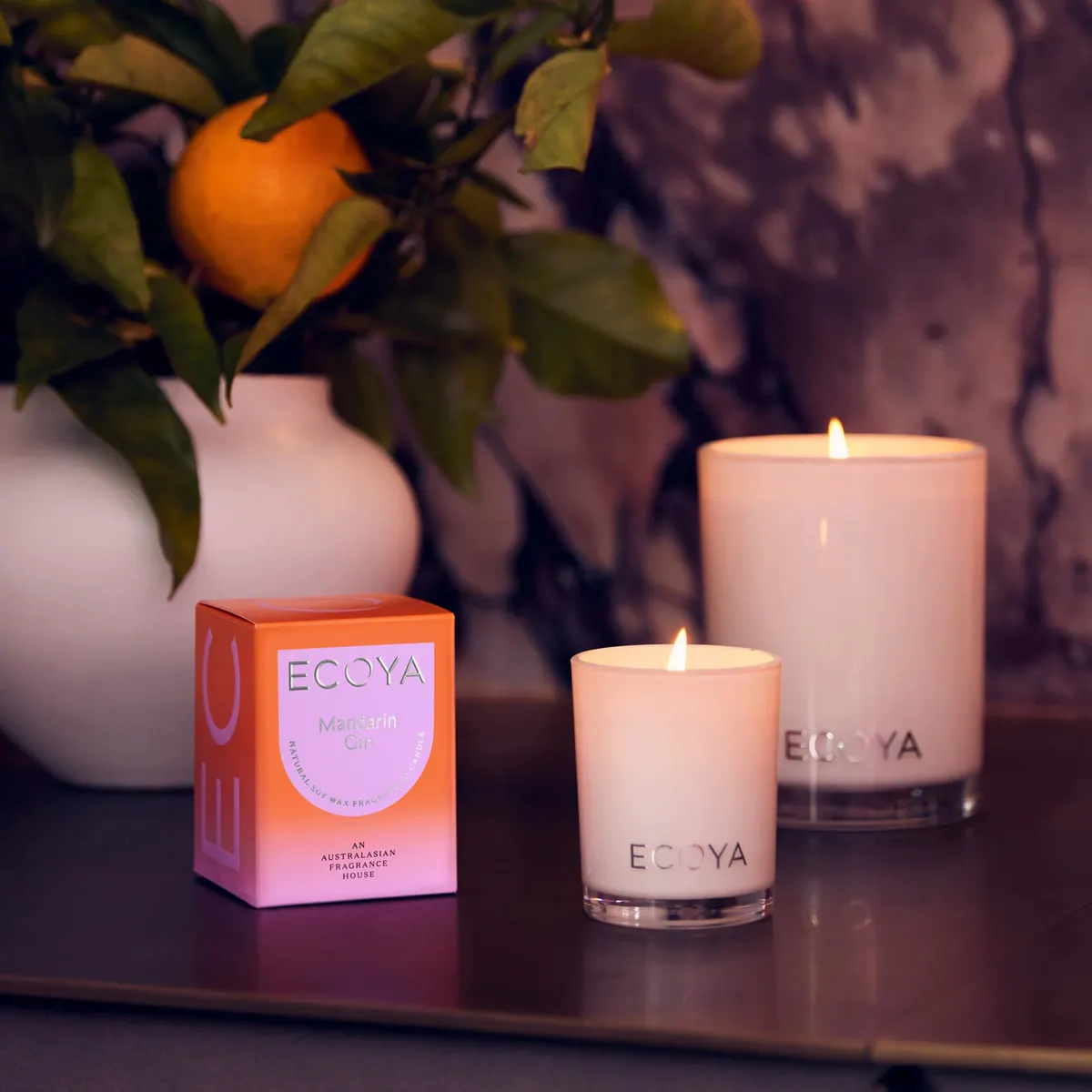 ECOYA Mini Madison Candle 80g - Mandarin Gin, view 2