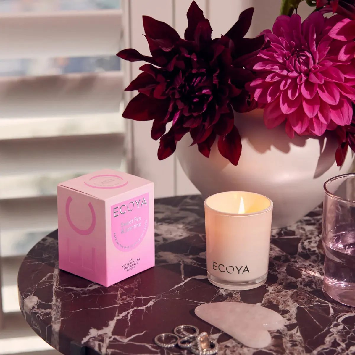 ECOYA Mini Madison Candle 80g - Sweet Pea & Jasmine, view 2