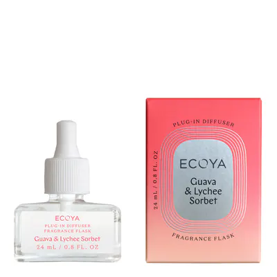 ECOYA Plug-In Diffuser Fragrance Flask 24ml - Guava & Lychee Sorbet