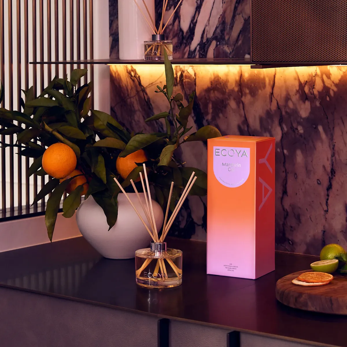 ECOYA Reed Diffuser 200ml - Mandarin Gin, view 2