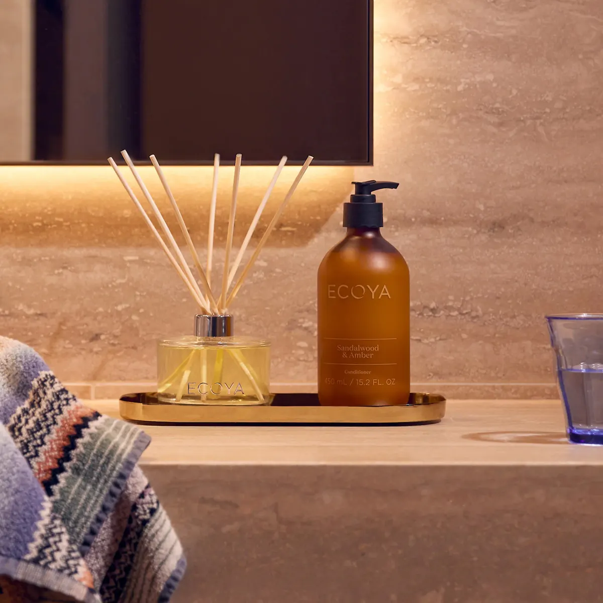 ECOYA Reed Diffuser 200ml - Sandalwood & Amber, view 3