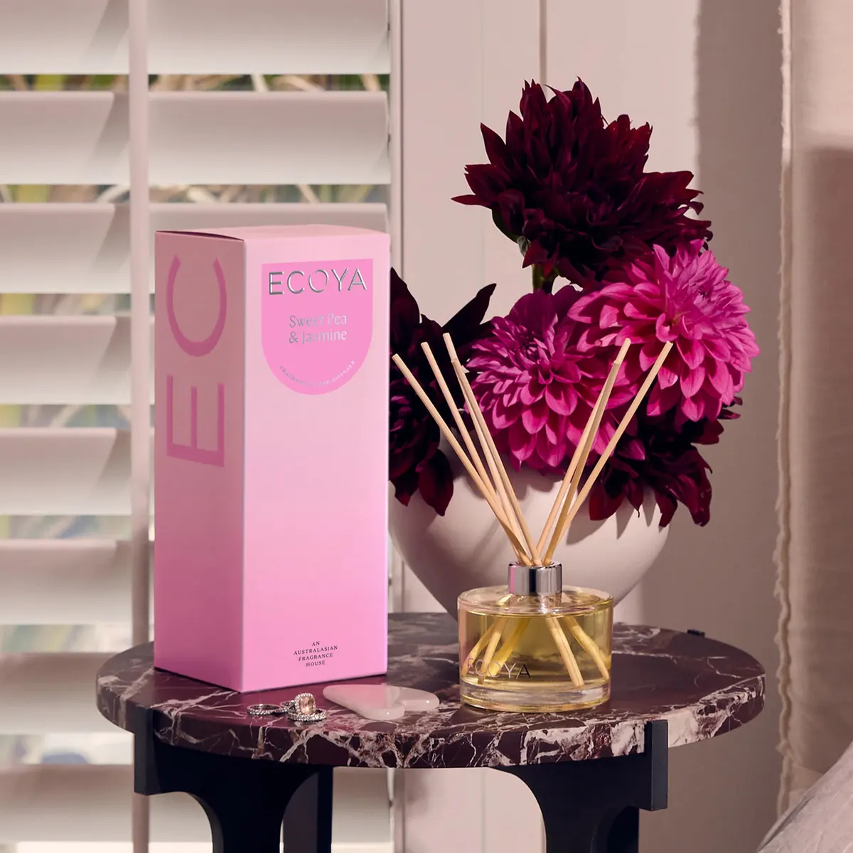 ECOYA Reed Diffuser 200ml - Sweet Pea & Jasmine, view 2