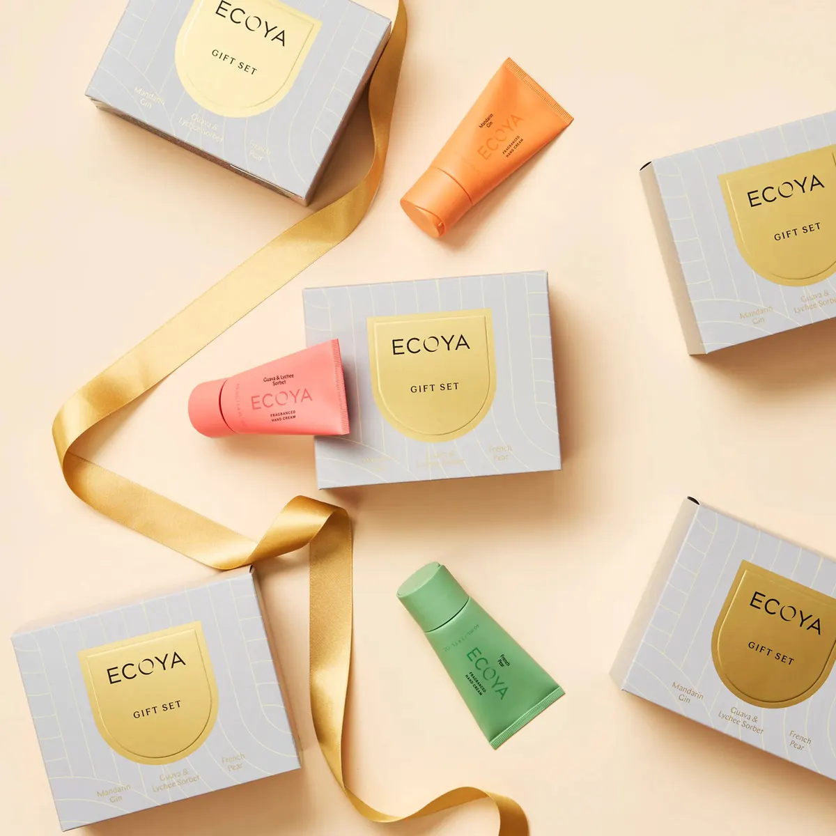 ECOYA The Hand Cream Edit Mandarin Gin, French Pear And Guava & Lychee Sorbet, view 2