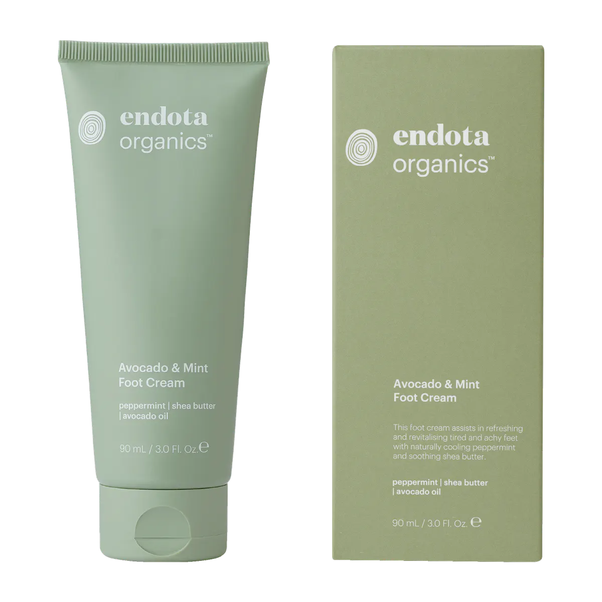 Endota Organics Avocado & Mint Foot Cream 90ml, view 2
