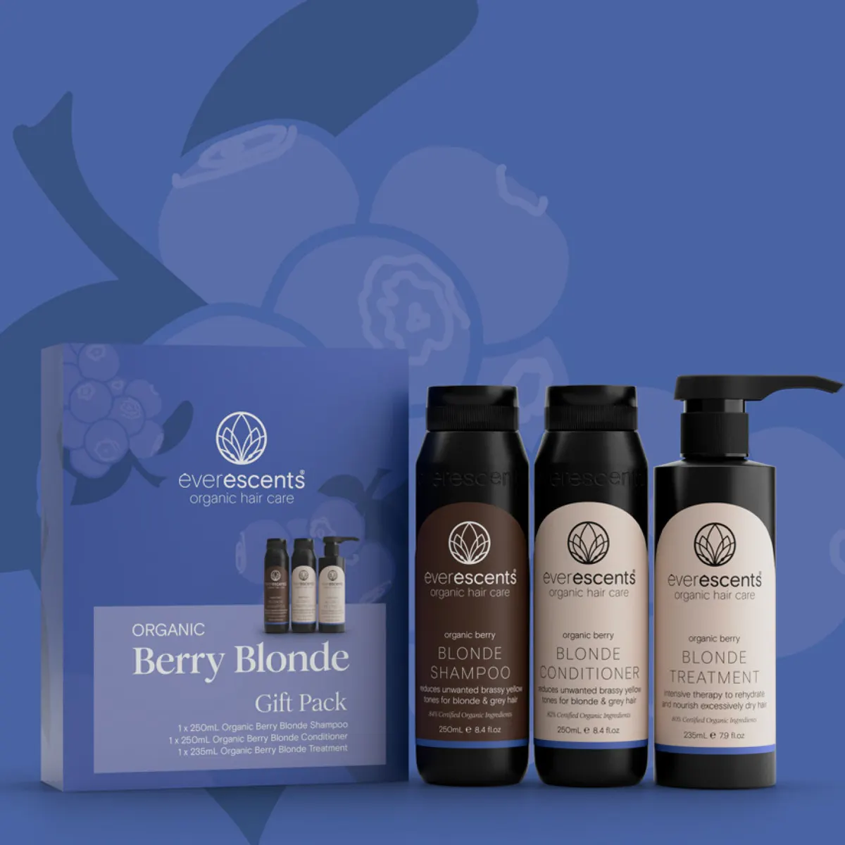 EverEscents Organic Blonde Trio Pack with Deep Treatment, view 3