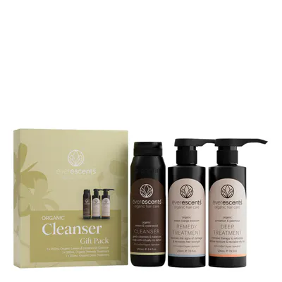 EverEscents Organic Cleanser Trio Pack w/ Deep Treatment