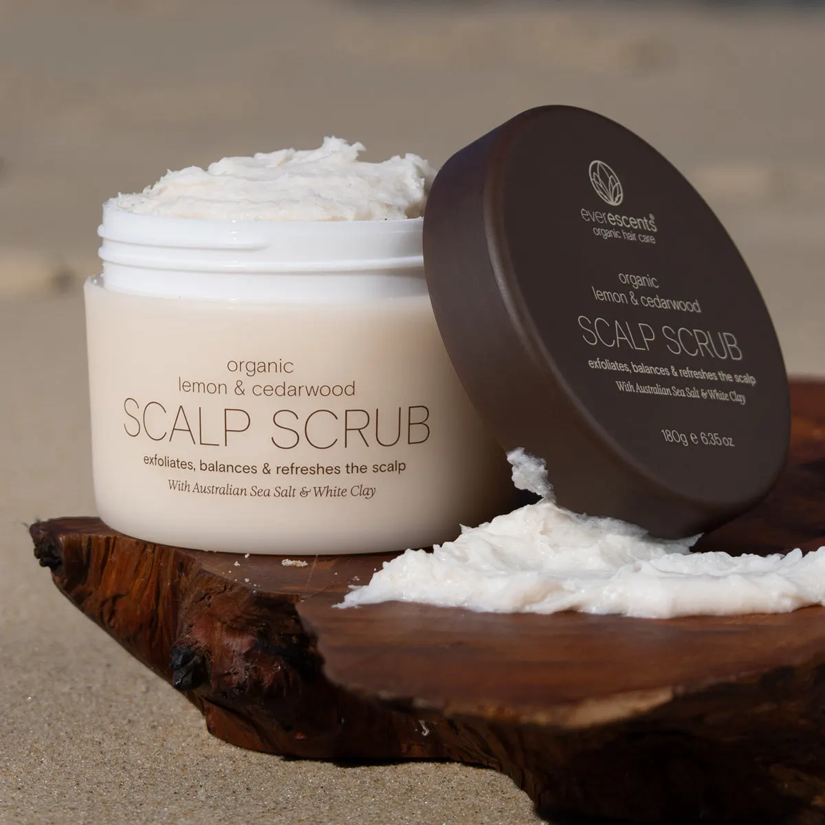 EverEscents Organic Lemon & Cedarwood Scalp Scrub 180g, view 3