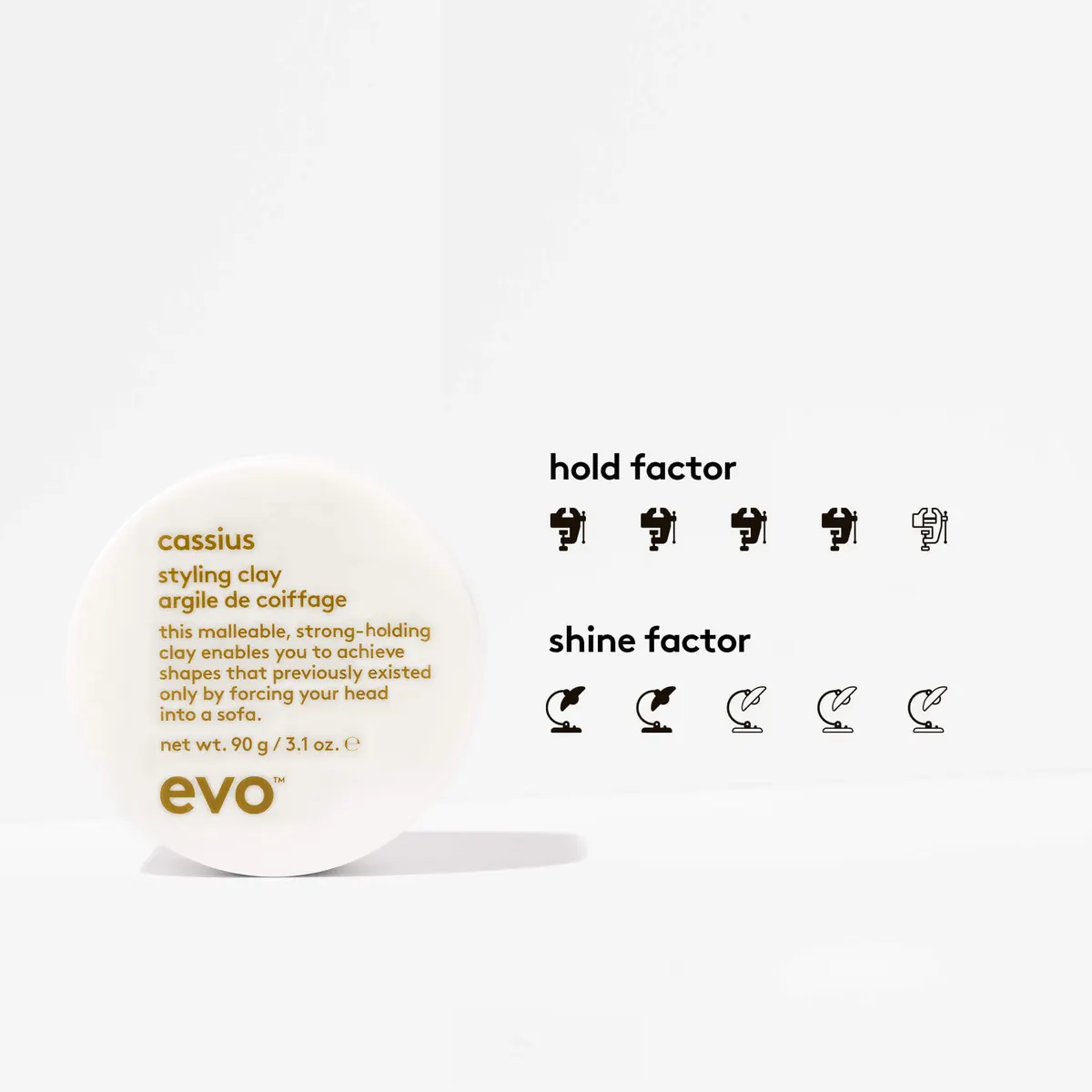 Evo Cassius Styling Clay 90g Quad Bundle, view 3