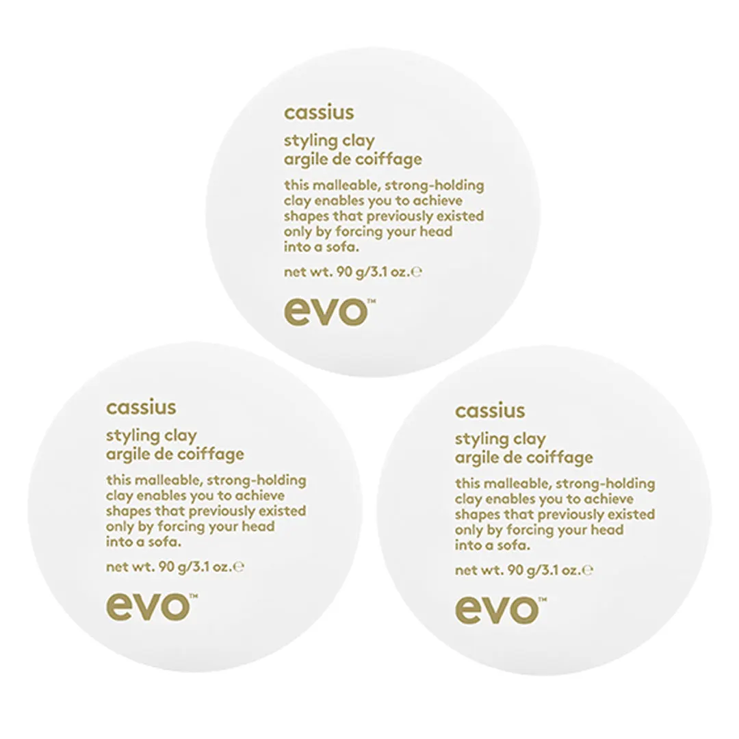 Evo Cassius Styling Clay 90g Trio Bundle
