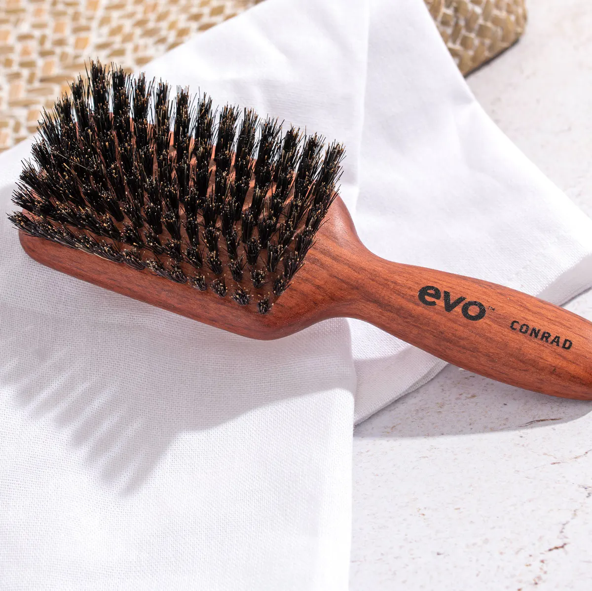 Evo Conrad Natural Bristle Paddle Brush, view 2