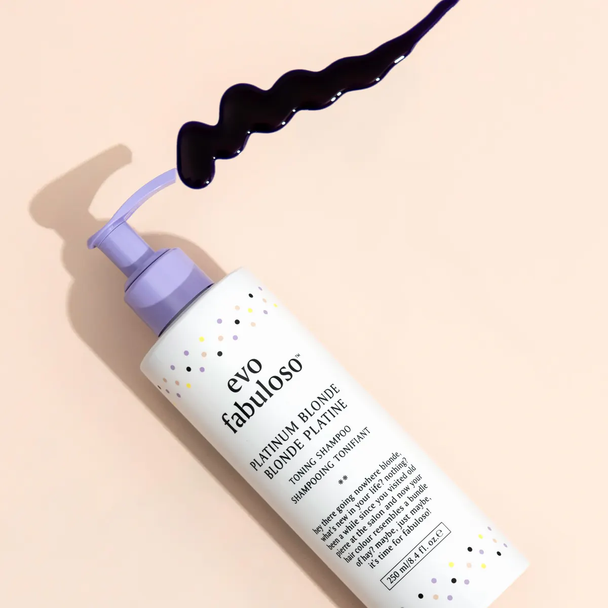 Evo Fabuloso Platinum Blonde Toning Shampoo 250ml, view 3