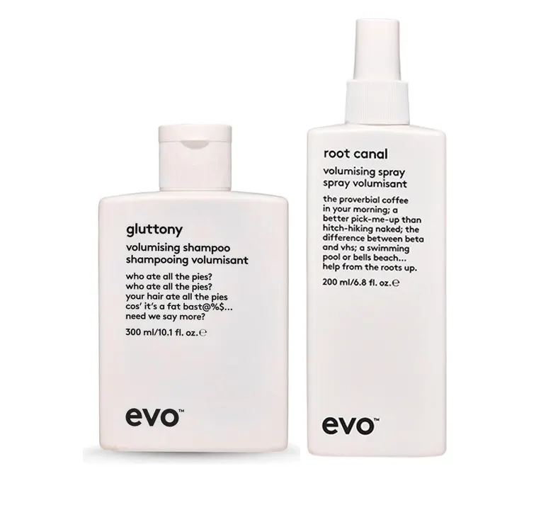 Evo Gluttony Volumising Shampoo and Root Canal Volumising Spray Duo Bundle