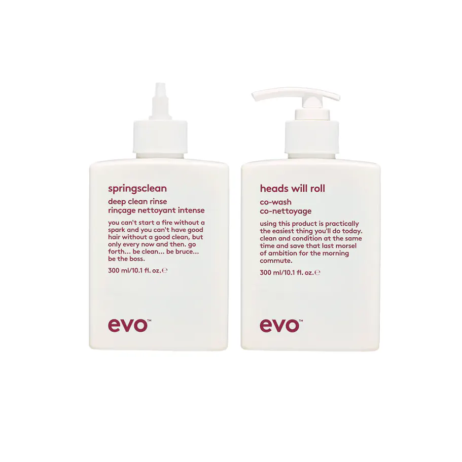 Evo Heads Will Roll Co-Wash and Deep Clean Rinse 300ml Bundle