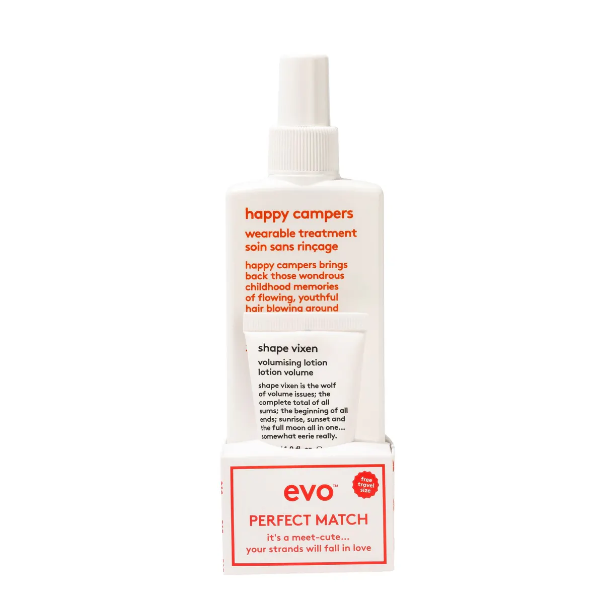 evo Perfect Match Happy Campers 200ml + Shape Vixen 30ml Duo