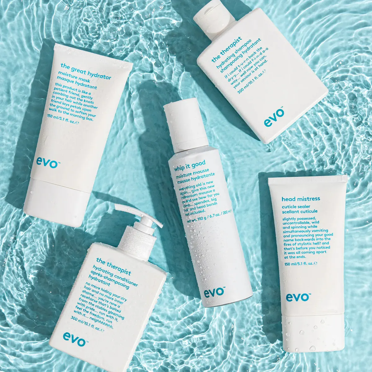 Evo The Therapist Hydrating Shampoo and Conditioner 300ml Bundle, view 6
