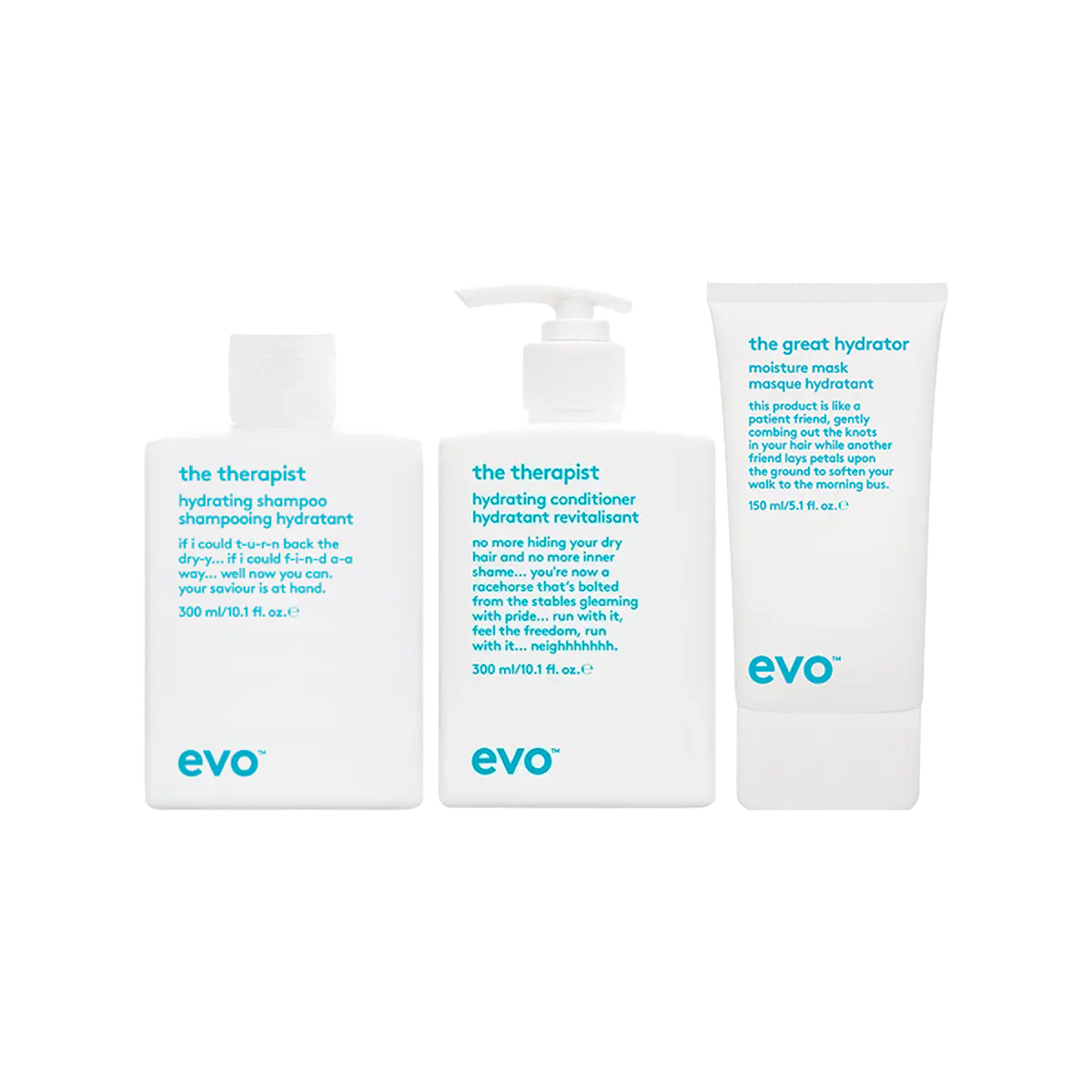 Evo The Therapist Hydrating Trio Bundle with The Great Hydrator