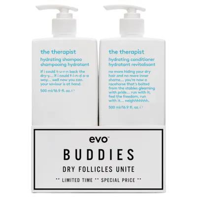 Evo The Therapist Shampoo and Conditioner 500ml Duo Pack