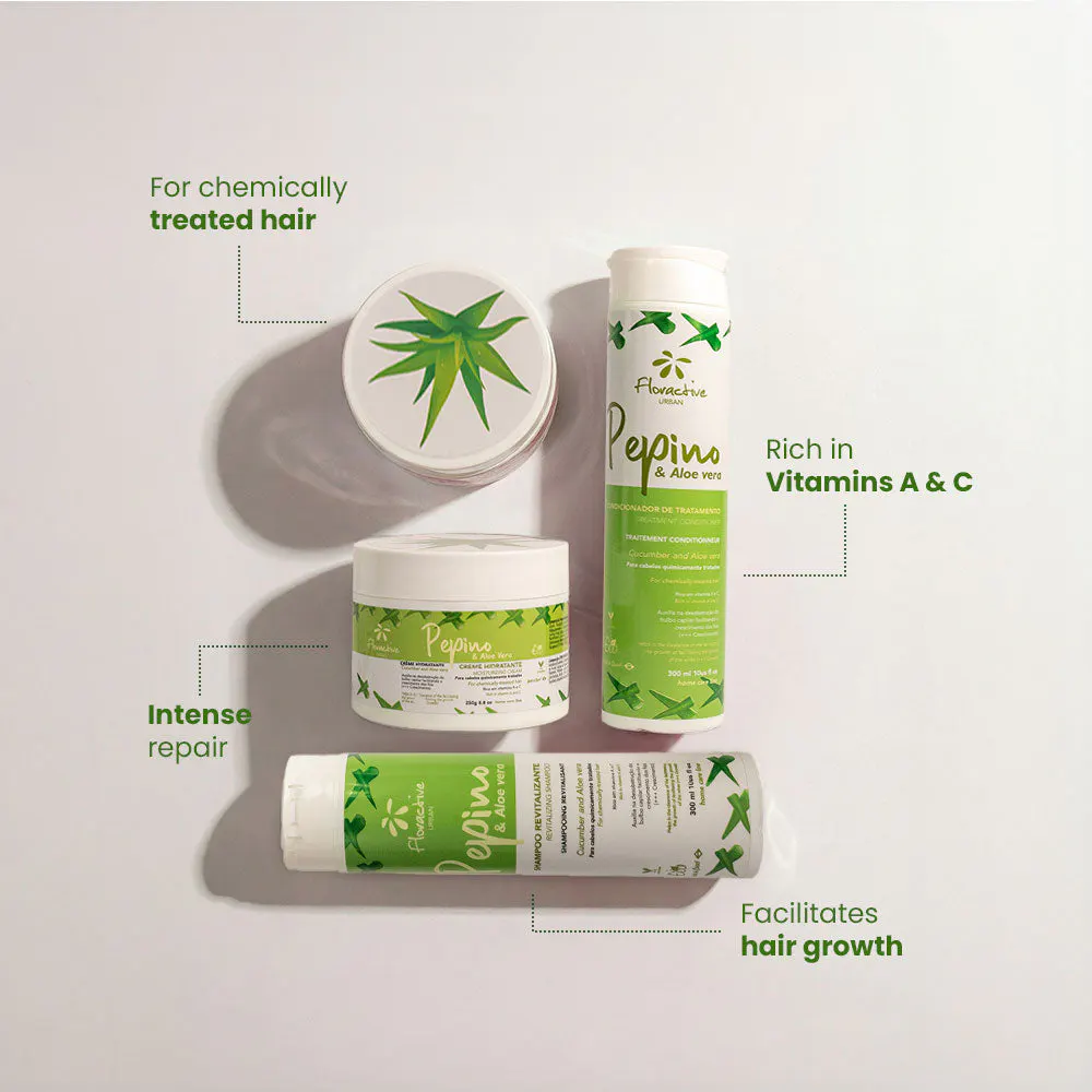 Floractive Cucumber & Aloe Vera Revitalizing Shampoo 300ml, view 3