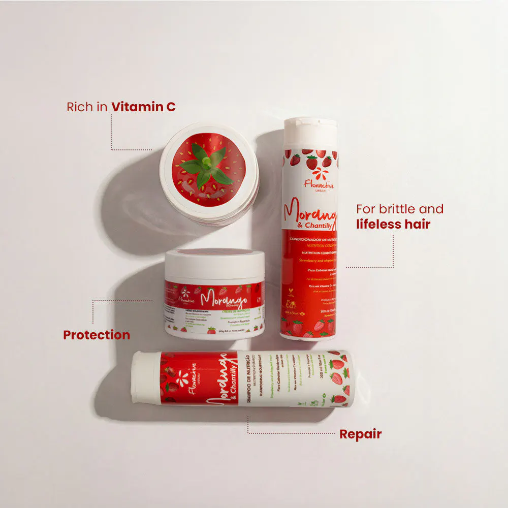 Floractive Strawberry & Whipped Cream Nutrition Shampoo 300ml, view 3