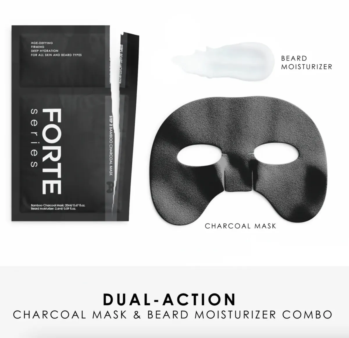 Forte Series Bamboo Charcoal Mask - 4 pack, view 5