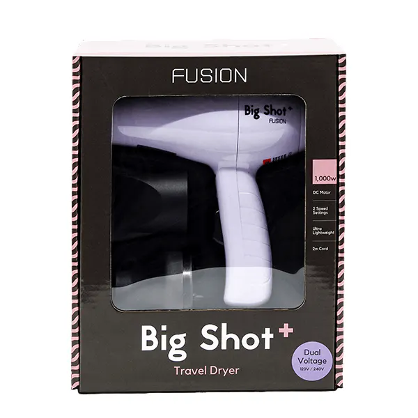 Fusion Big Shot + Travel Dryer Mauve Dual Voltage 1000 watts, view 2