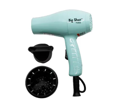 Fusion Big Shot + Travel Dryer Sky Blue Dual Voltage 1000 watts