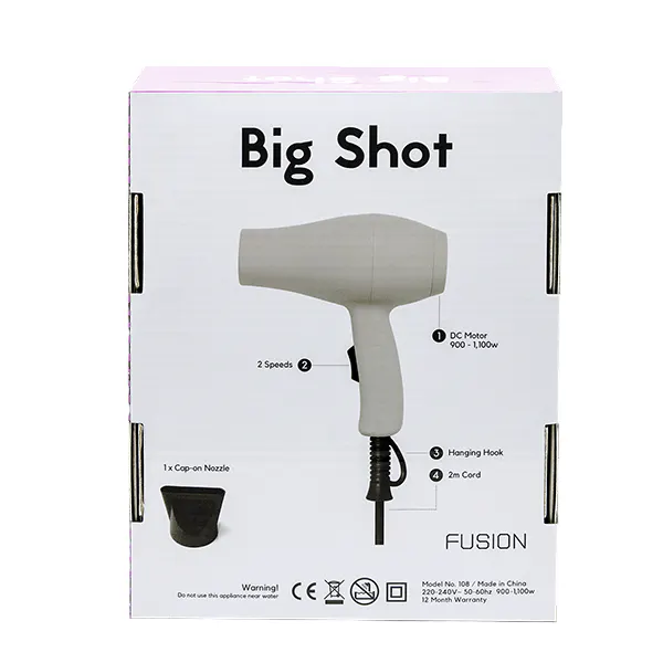 Fusion Big Shot Travel Kool Grey Dryer 1100 watts, view 3