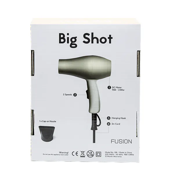 Fusion Big Shot Travel Metallic Dryer 1100 watts, view 4