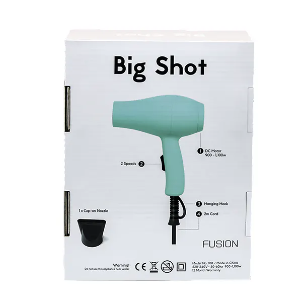 Fusion Big Shot Travel Teal Dryer 1100 watts, view 3