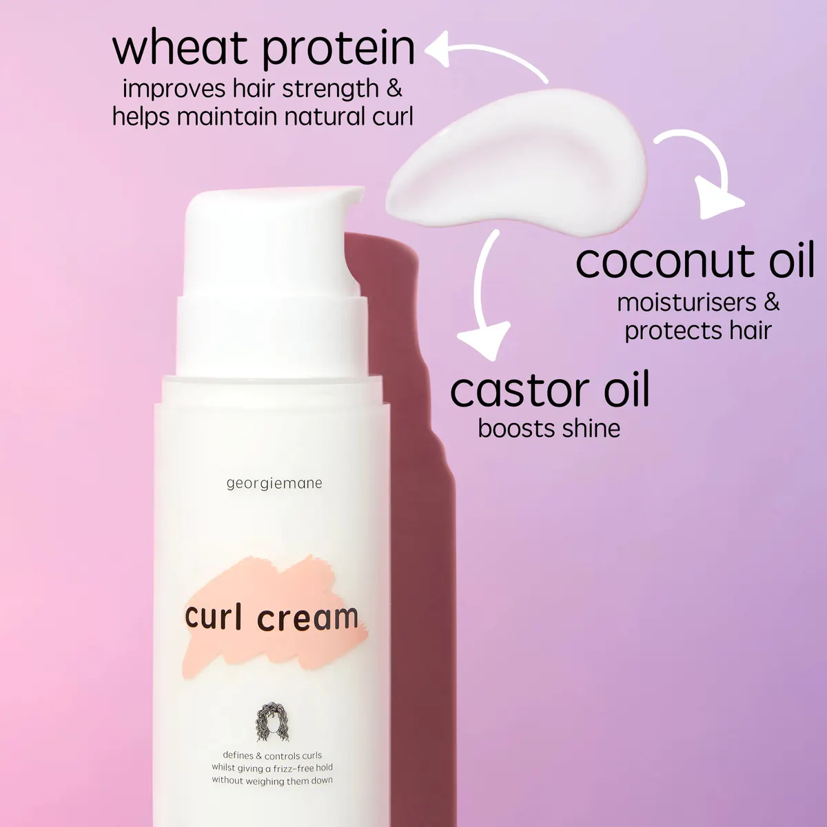 Georgiemane Curl Cream 200ml, view 2