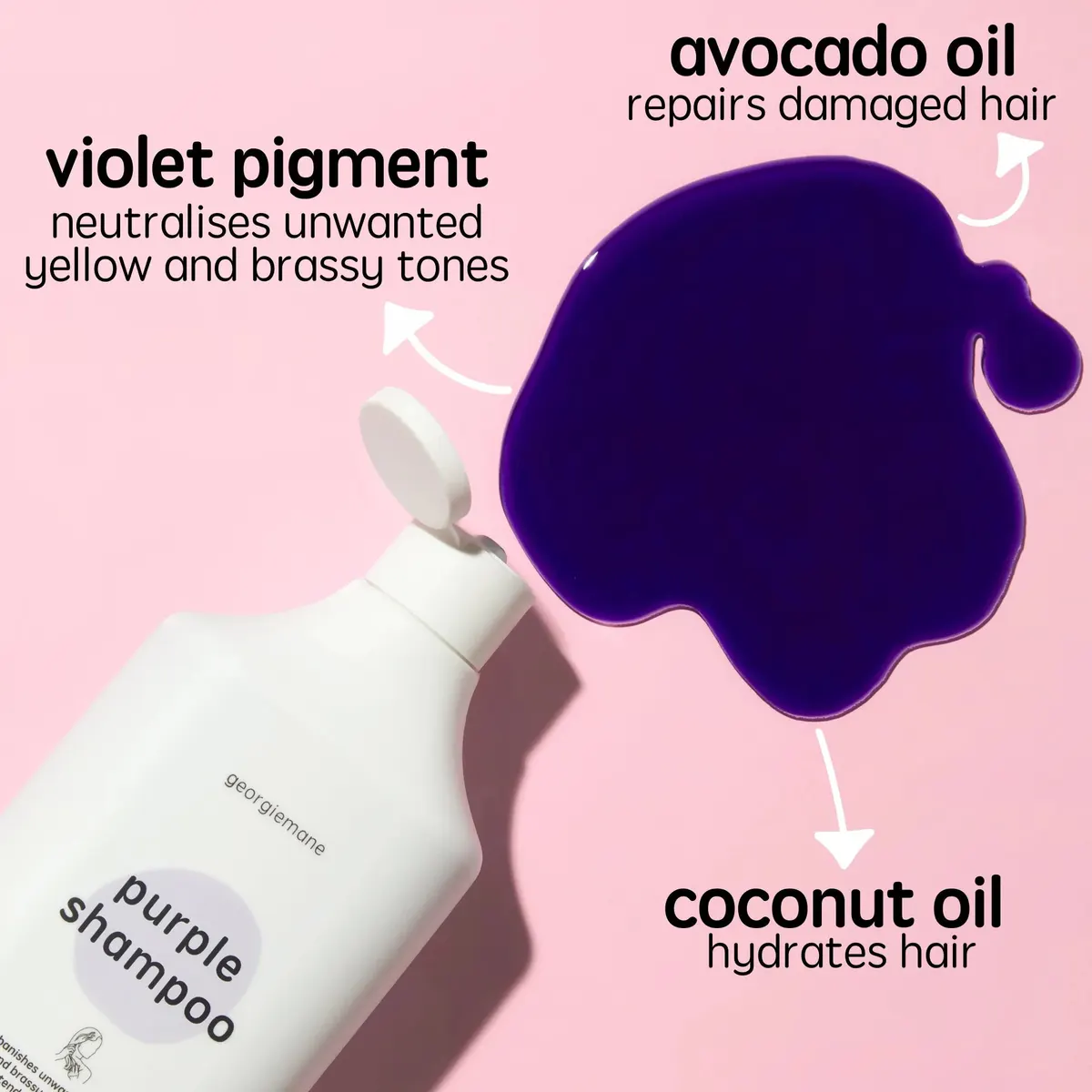 Georgiemane Purple Shampoo 300ml, view 2