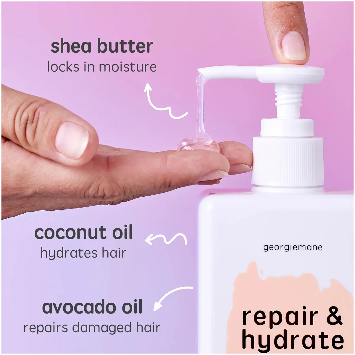 Georgiemane Repair & Hydrate Shampoo 330ml, view 2