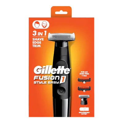 Gillette Fusion 1 Style Easy 3in1 FACE Trimmer + 2 Combs