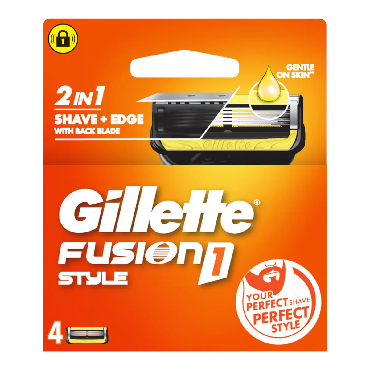 Gillette Fusion 1 Style Men Blade Refills 4pk