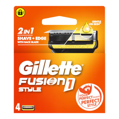 Gillette Fusion 1 Style Men Blade Refills 4pk