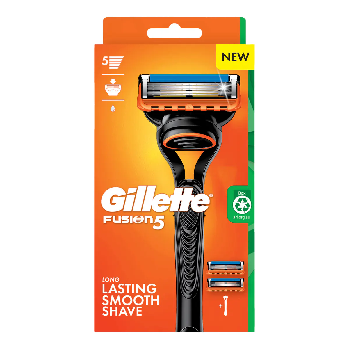 Gillette Fusion Manual Men's Razor Handle + 2 Razor Blade Refills