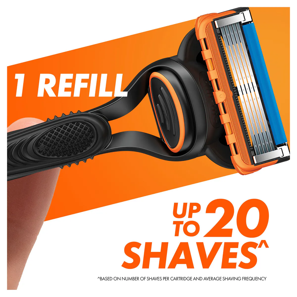 Gillette Fusion Manual Men's Razor Handle + 4 Razor Blades Refills, view 5