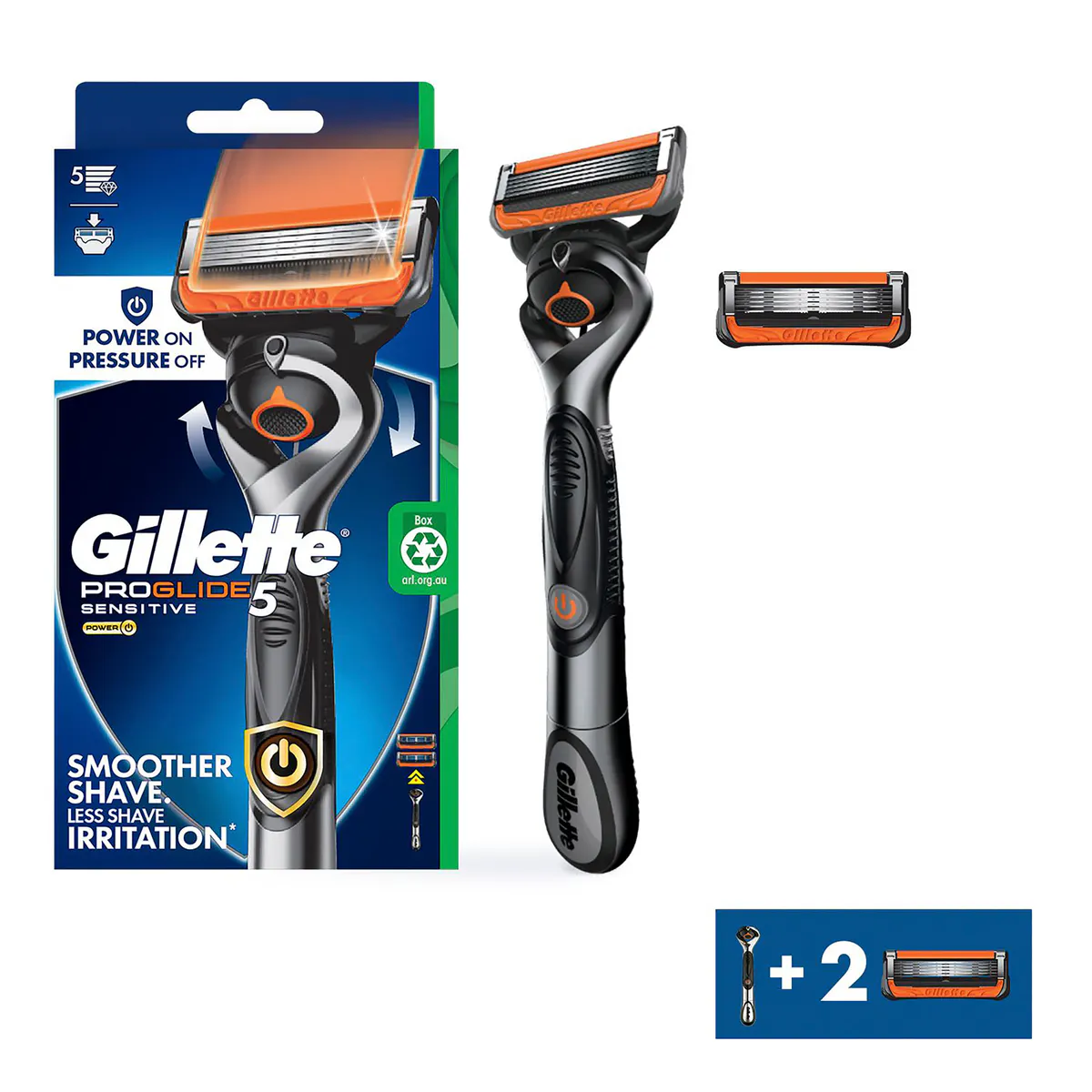 Gillette Fusion ProGlide Power Sensitive 2up, view 2