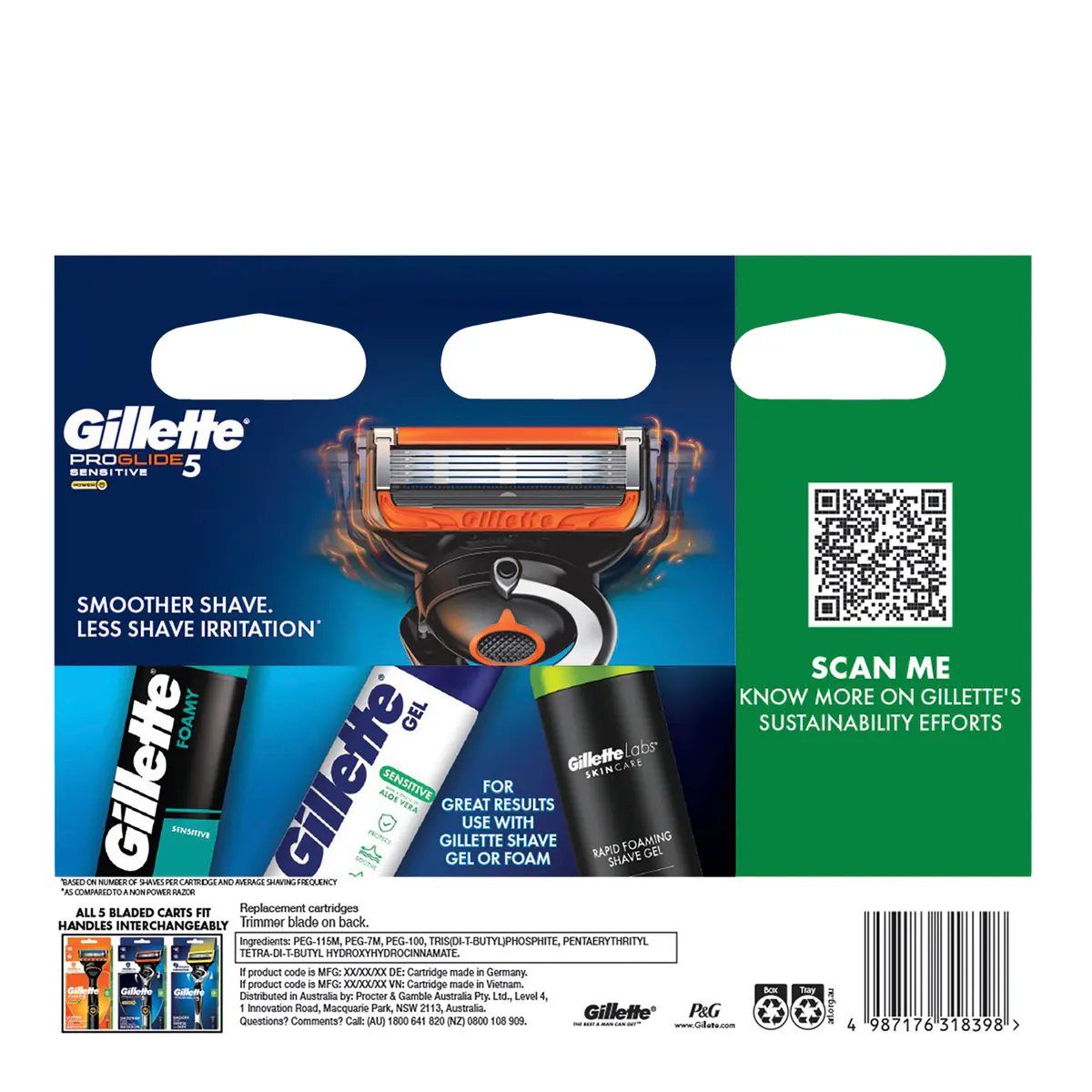 Gillette ProGlide Power FlexBall Razor Blades Refills 12pk, view 2