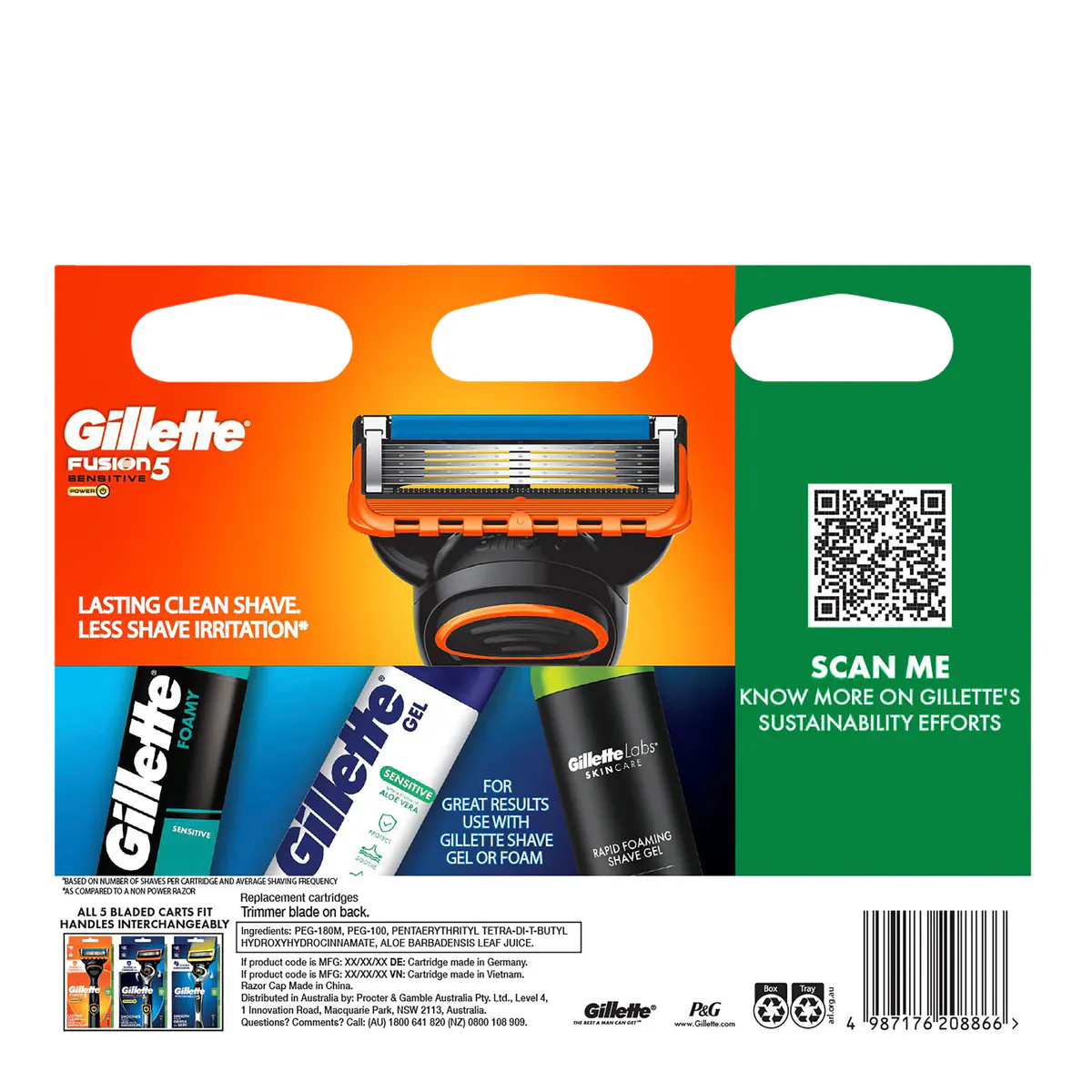 Gillette Fusion5 Power Razor Blade Refills 12pk, view 2