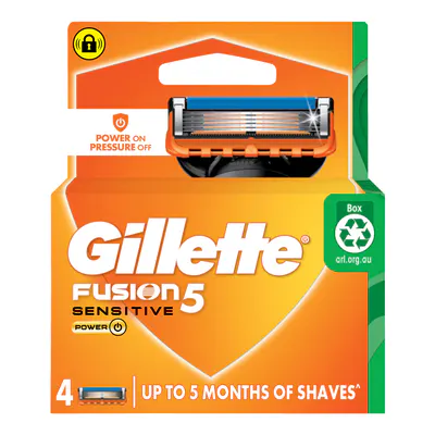 Gillette Fusion5 Power Razor Blade Refills 4pk