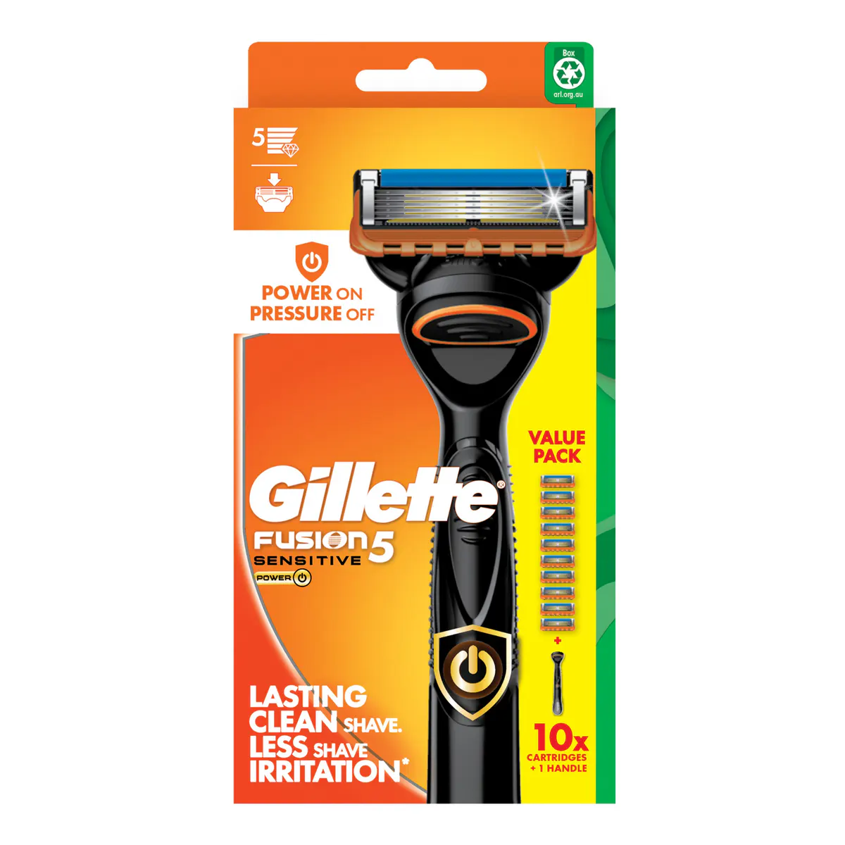 Gillette Fusion5 Power Razor Handle + 10 Cartridge