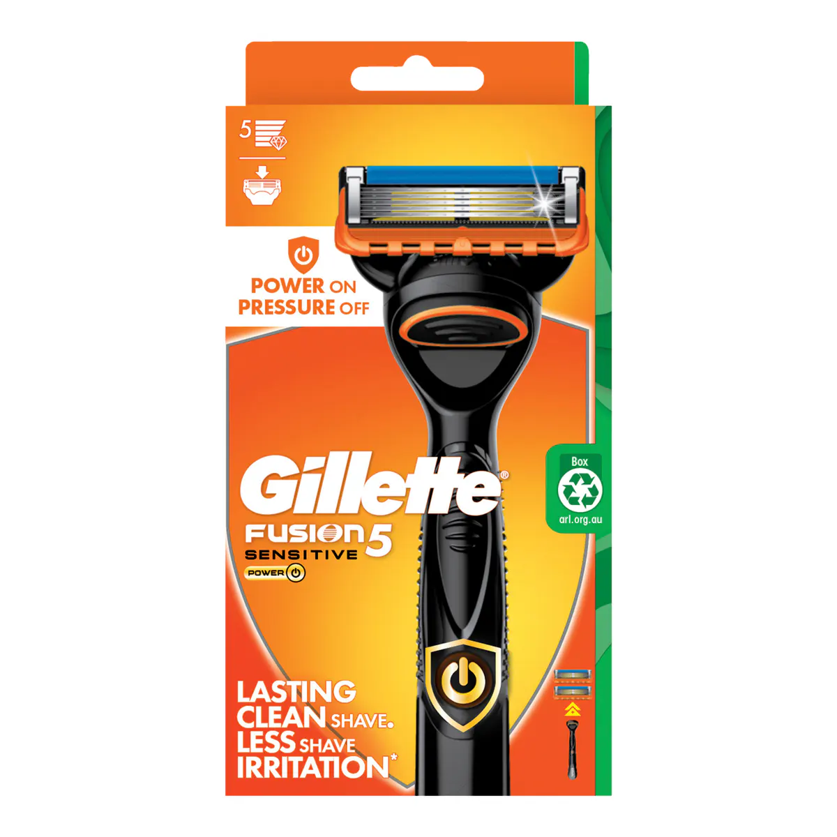 Gillette Fusion5 Power Razor Handle + 2 Blade Refills
