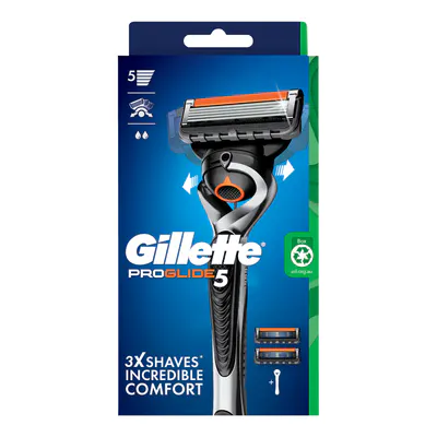 Gillette ProGlide FlexBall Handle + 2 Blade Refills