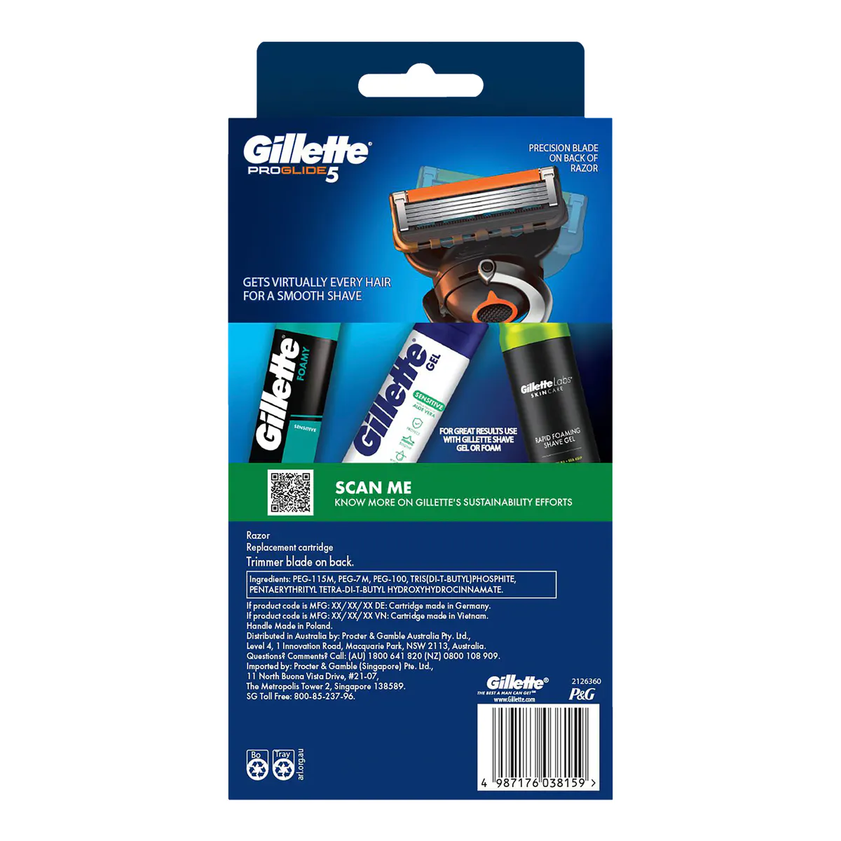 Gillette ProGlide FlexBall Handle + 2 Blade Refills, view 3